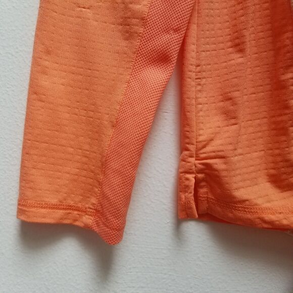 SanSoleil Shirt Women's S 1/4 Zip Pullover LS Golf UV 50+ Cooling Peach Orange - Picture 8 of 12
